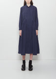 Sally Cotton Dress — Navy Stripe