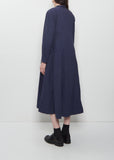 Sally Cotton Dress — Navy Stripe