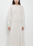 n°430 Jeanne Stretch Cashmere Sweater — Chalk