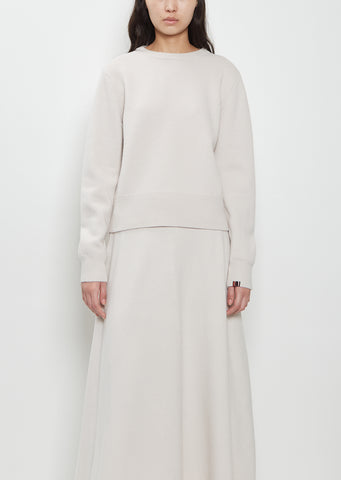 n°430 Jeanne Stretch Cashmere Sweater — Chalk