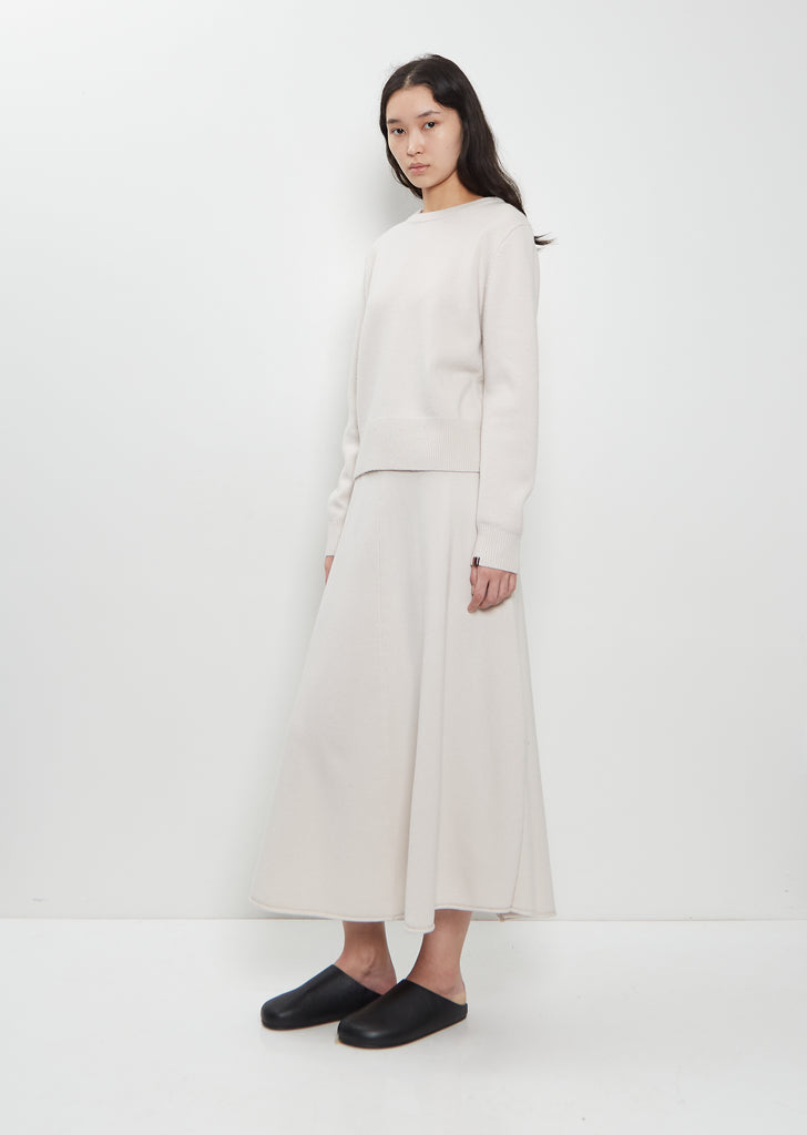 n°430 Jeanne Stretch Cashmere Sweater — Chalk