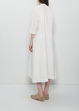 Side Panel Cotton Linen Dress — Off White