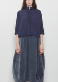 Claudia Cotton Shirt — Navy Stripe