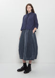 Claudia Cotton Shirt — Navy Stripe