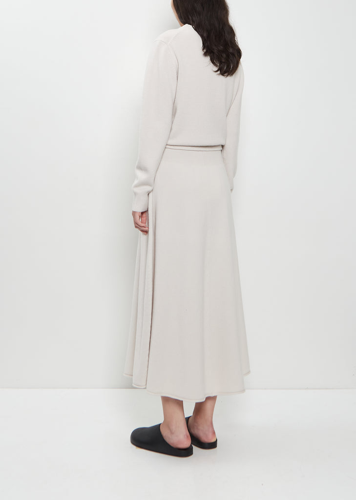 n°388 Ease Stretch Cashmere Skirt — Chalk