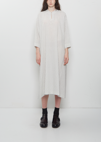 Open Neck Line Dress — Off White