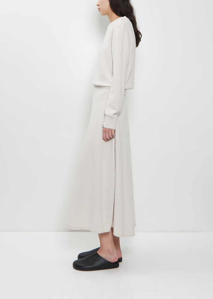 n°388 Ease Stretch Cashmere Skirt — Chalk