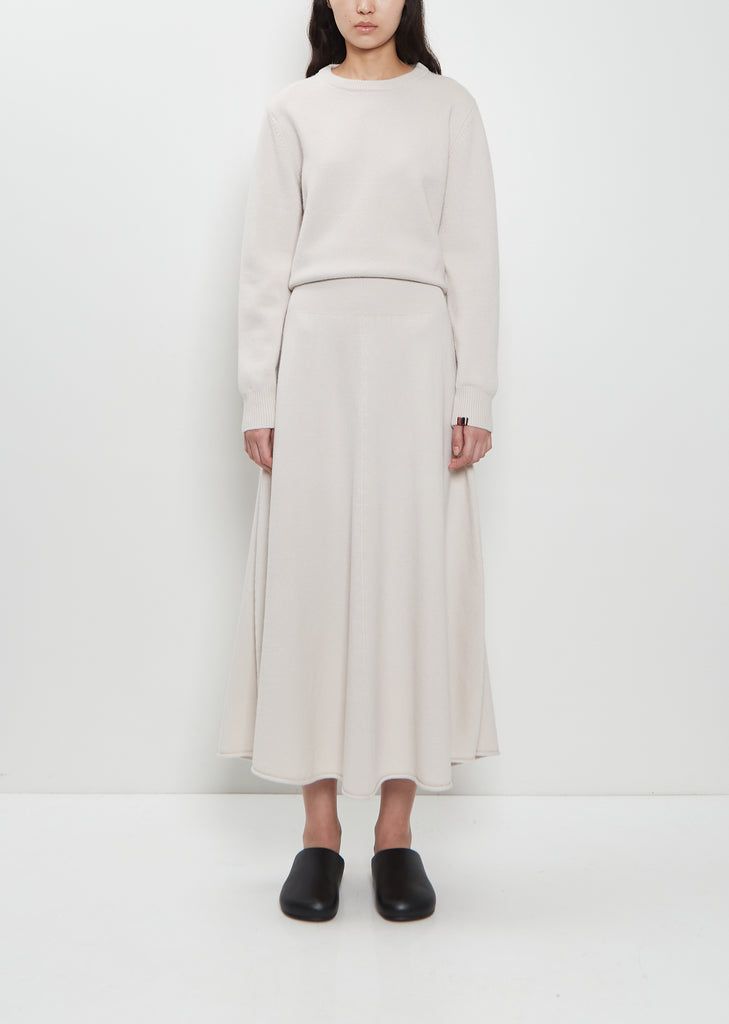 n°388 Ease Stretch Cashmere Skirt — Chalk
