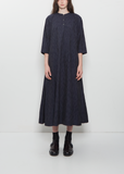 Side Panel Cotton Linen Dress — Dark Navy