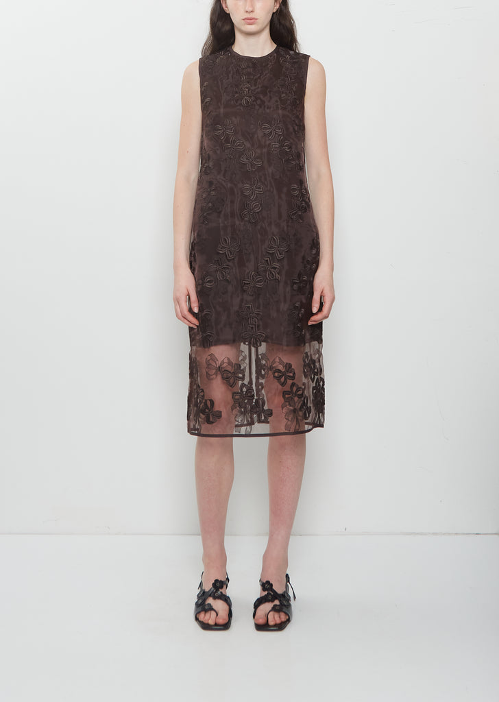 Devin Rosette Organza Dress