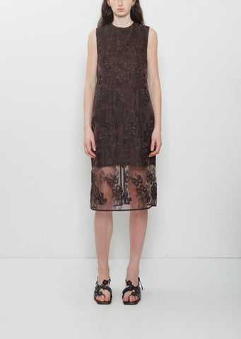Devin Rosette Organza Dress