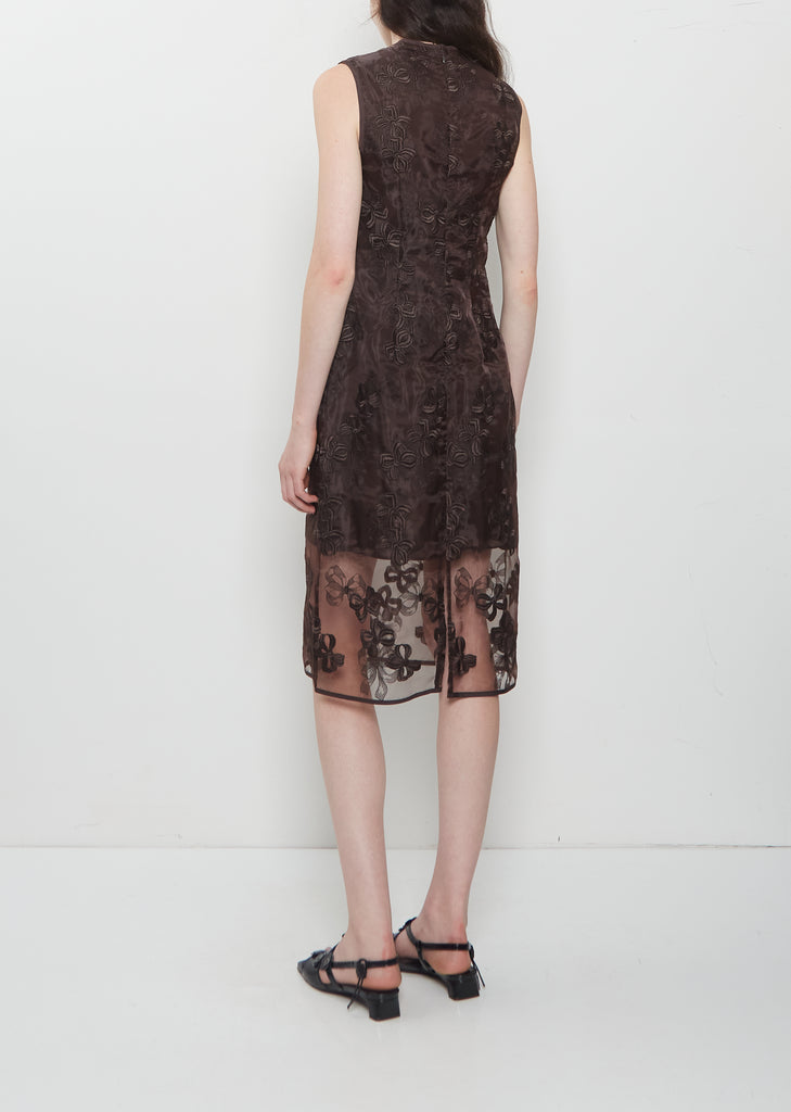 Devin Rosette Organza Dress