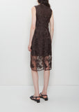 Devin Rosette Organza Dress