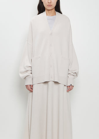 n°24 Tokio Stretch Cashmere Cardigan — Chalk