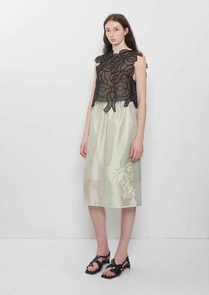 Baya Bow Embroidery Top