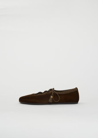 Rhea Velvet Ballerina
