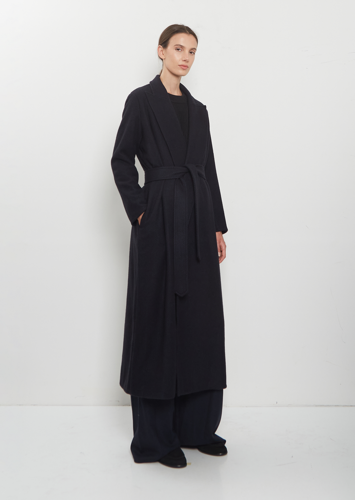 Herringbone Cashmere Long Coat
