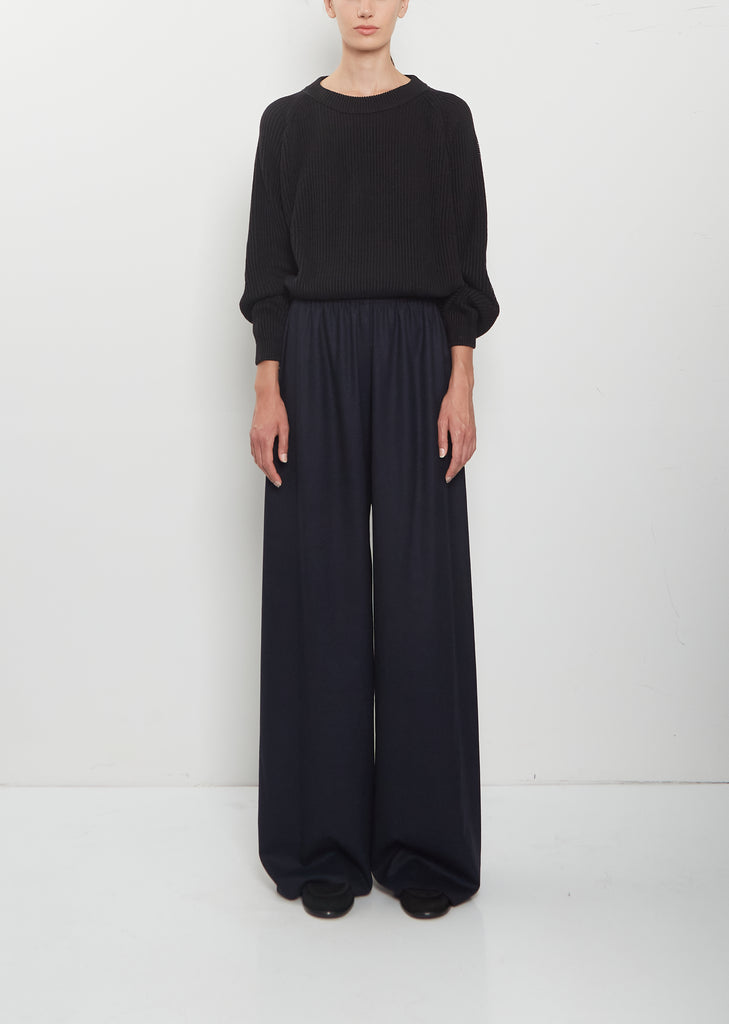 Wool Flannel Pajama Pants — Midnight
