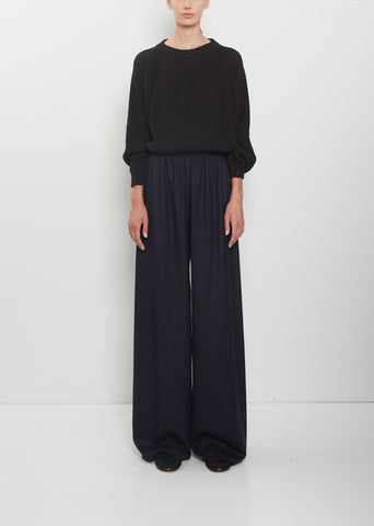 Wool Flannel Pajama Pants — Midnight