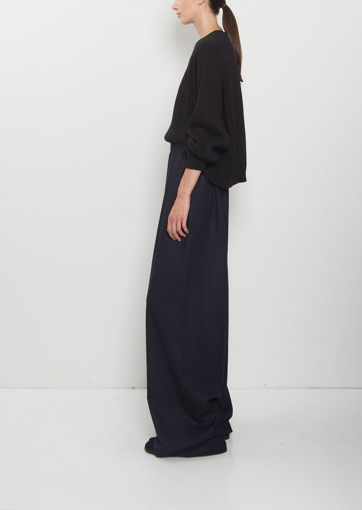 Wool Flannel Pajama Pants — Midnight