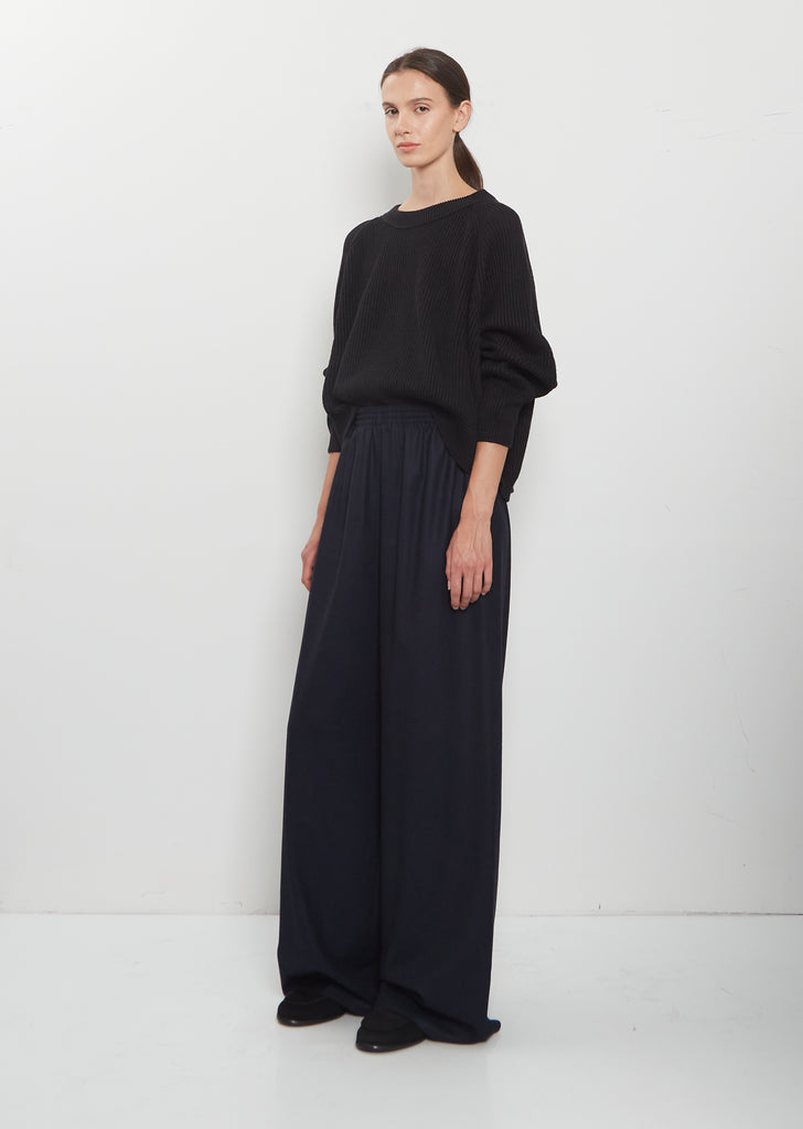 Wool Flannel Pajama Pants — Midnight