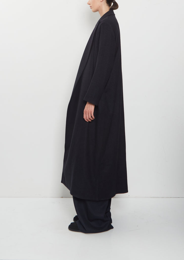 Herringbone Cashmere Long Coat