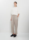 Wool Flannel Carrot Pants — Oatmeal