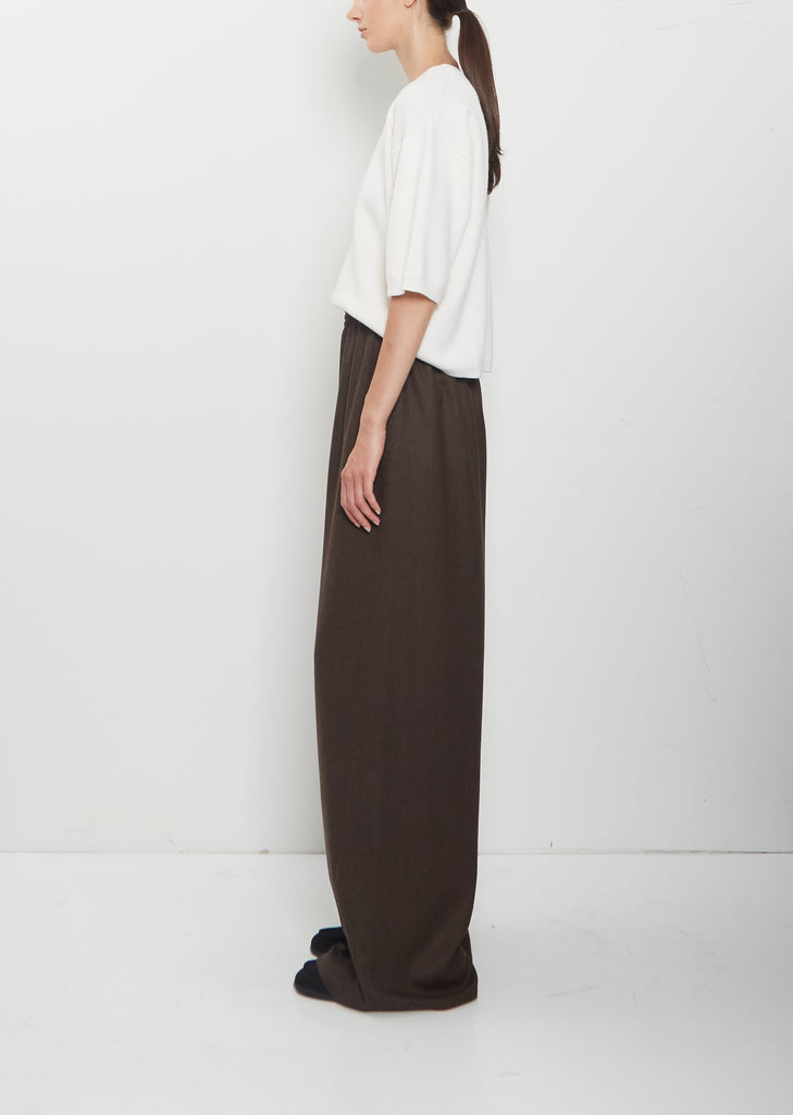 Wool Flannel Pajama Pants — Brown