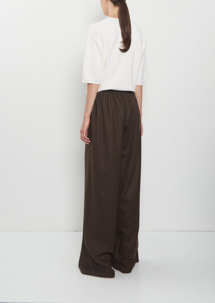Wool Flannel Pajama Pants — Brown