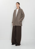 Herringbone Cashmere Blazer — Dark Taupe