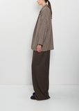 Herringbone Cashmere Blazer — Dark Taupe