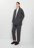 Herringbone Cashmere Blazer — Charcoal