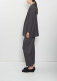 Herringbone Cashmere Blazer — Charcoal