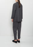 Herringbone Cashmere Blazer — Charcoal