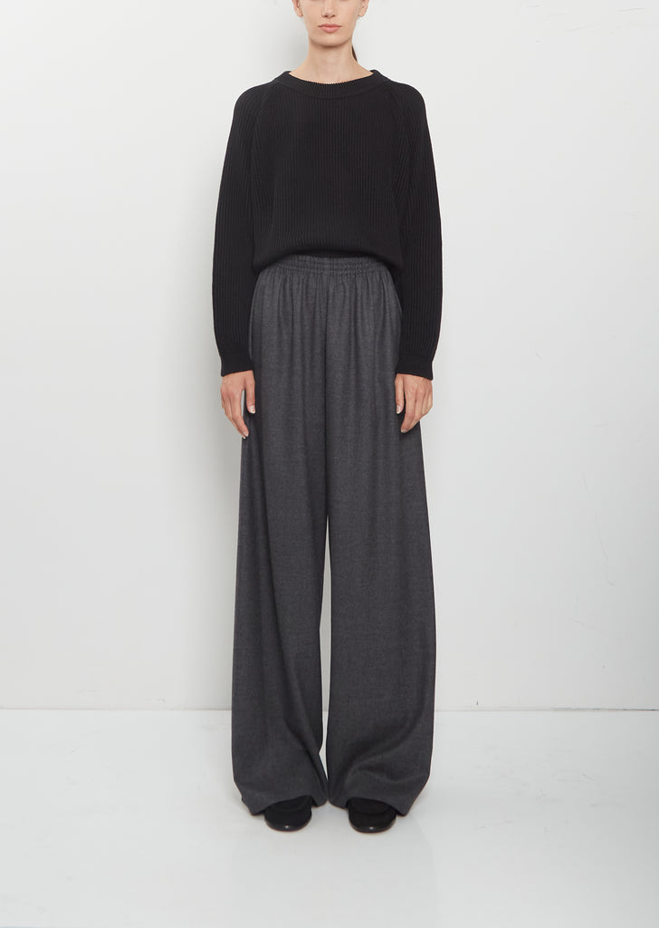 Wool Flannel Pajama Pants — Medium Grey