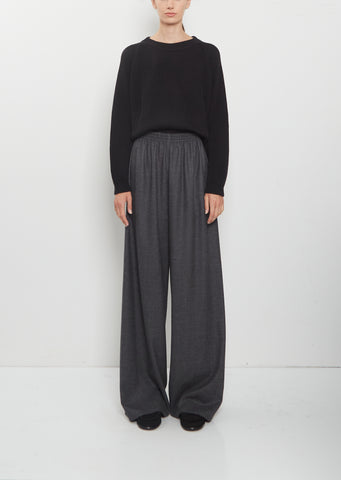 Wool Flannel Pajama Pants — Medium Grey