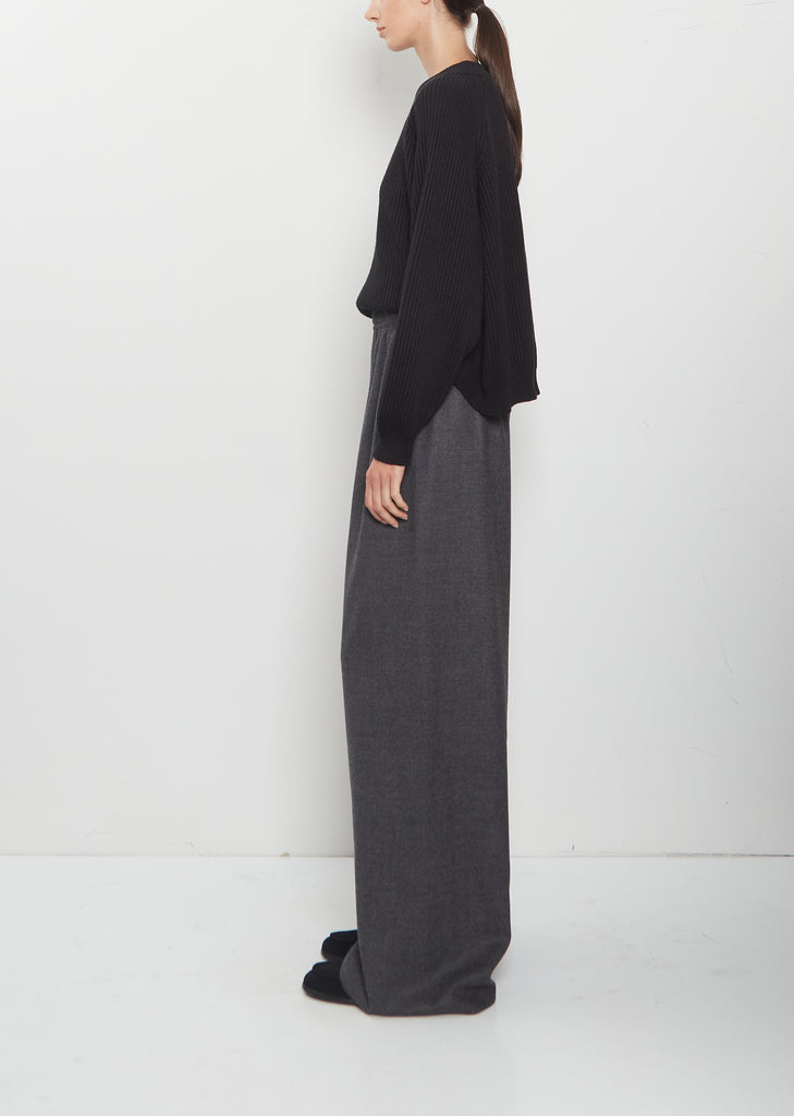 Wool Flannel Pajama Pants — Medium Grey