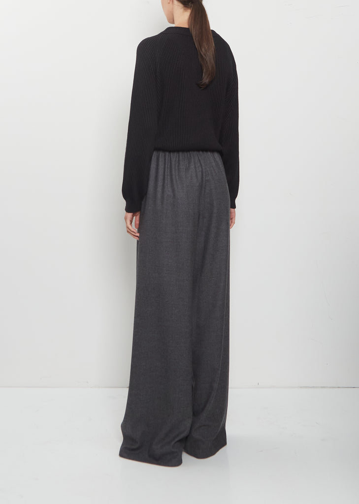 Wool Flannel Pajama Pants — Medium Grey