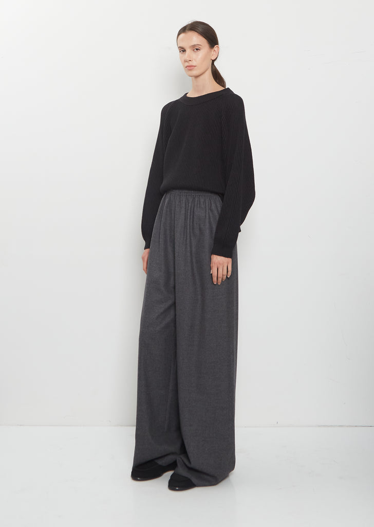 Wool Flannel Pajama Pants — Medium Grey