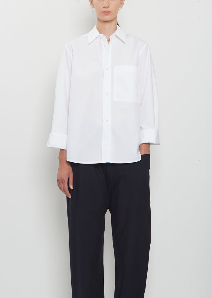 Belone Cotton Poplin Shirt — Optical White