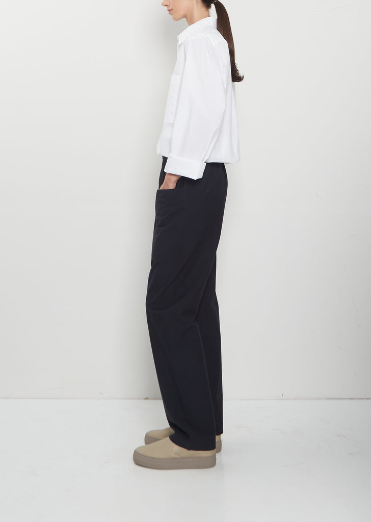 Paz Brushed Cotton Voile Pants  — Midnight
