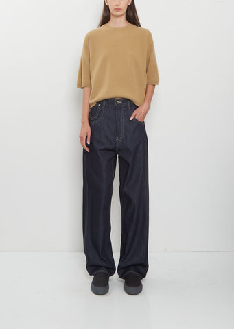Phill Raw Cotton Denim with Contrast Stitching Pants