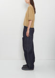 Melody 1-Ply Superfine Wool Short Sleeve Sweater — Camel