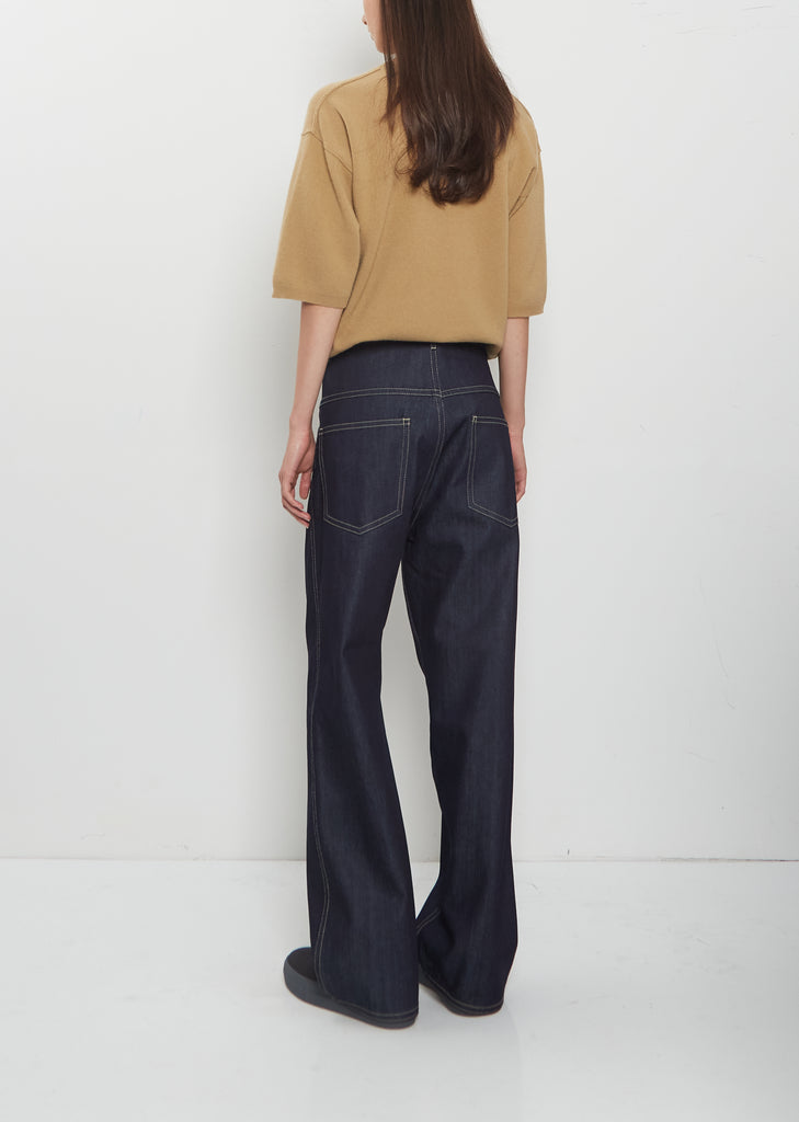 Phill Raw Cotton Denim with Contrast Stitching Pants