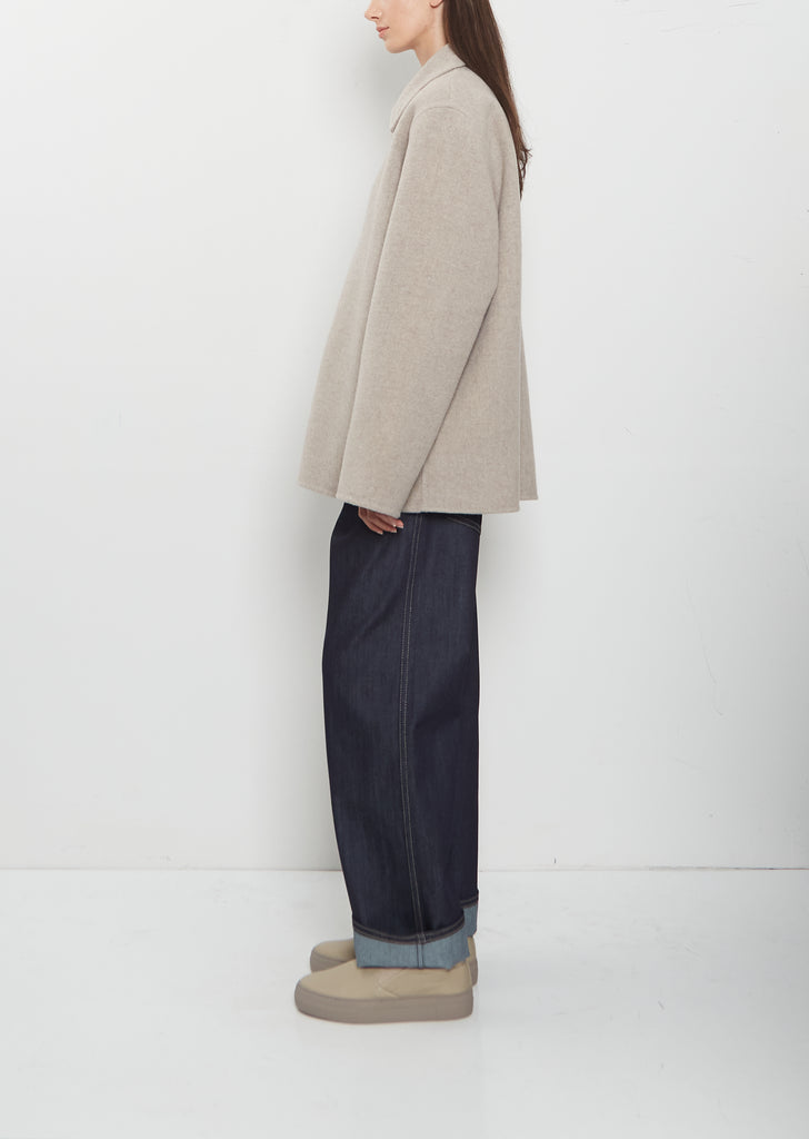 Cousin Woollen Double Faced Blanket Short Coat