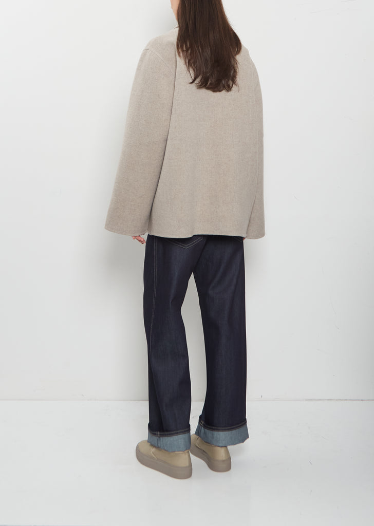 Cousin Woollen Double Faced Blanket Short Coat