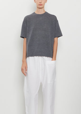 Marta Ultrafine Merino S/S T-Shirt — Steel Melange