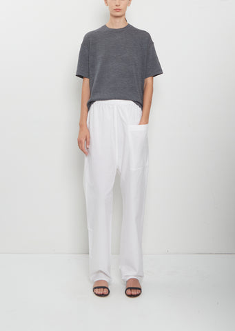 Paz Brushed Cotton Voile Pants — White