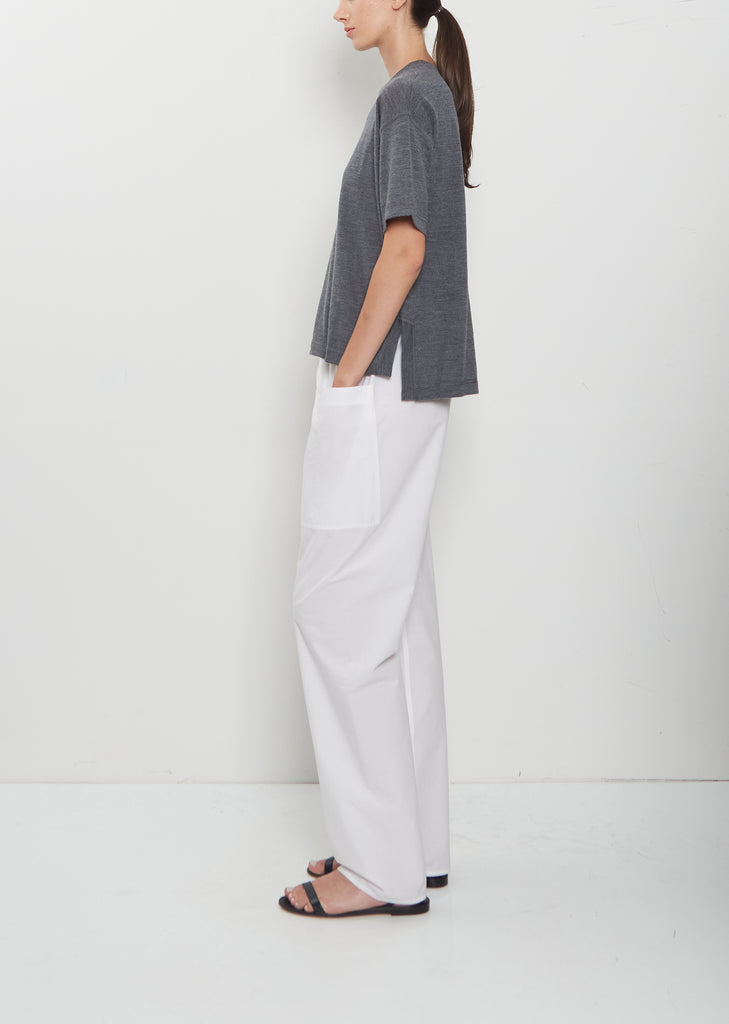 Marta Ultrafine Merino S/S T-Shirt — Steel Melange