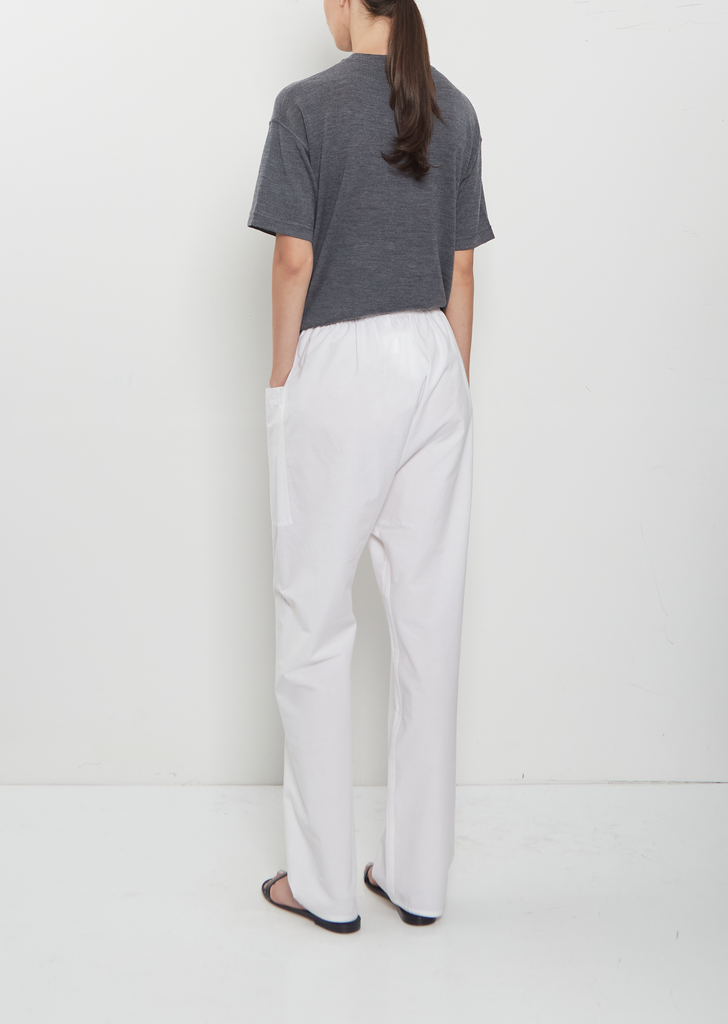 Paz Brushed Cotton Voile Pants — White